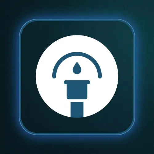 Oviedo Irrigation Service Pros Logo. A blue sprinkler head